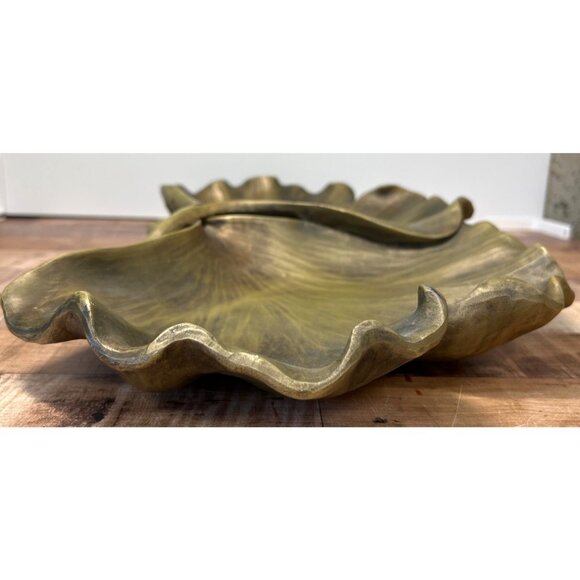 Pier 1 Decorative Tray/Bowl Ginkgo Biloba Leaves Living Room Entry Table 16 x 10 - Picture 5 of 6